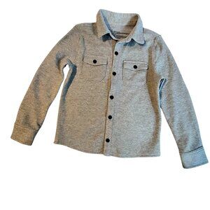 Boys Grey Long Sleeve Button-Up Shirt Size S (6/7) By Cat & Jacke asy care